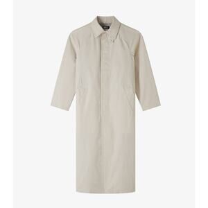 A.P.C. Gaia Aae Trench Coat - 34 Putty Oversized Water-Repellent Cotton